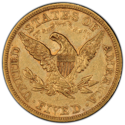 1874-S $5 Au53 Pcgs Cac