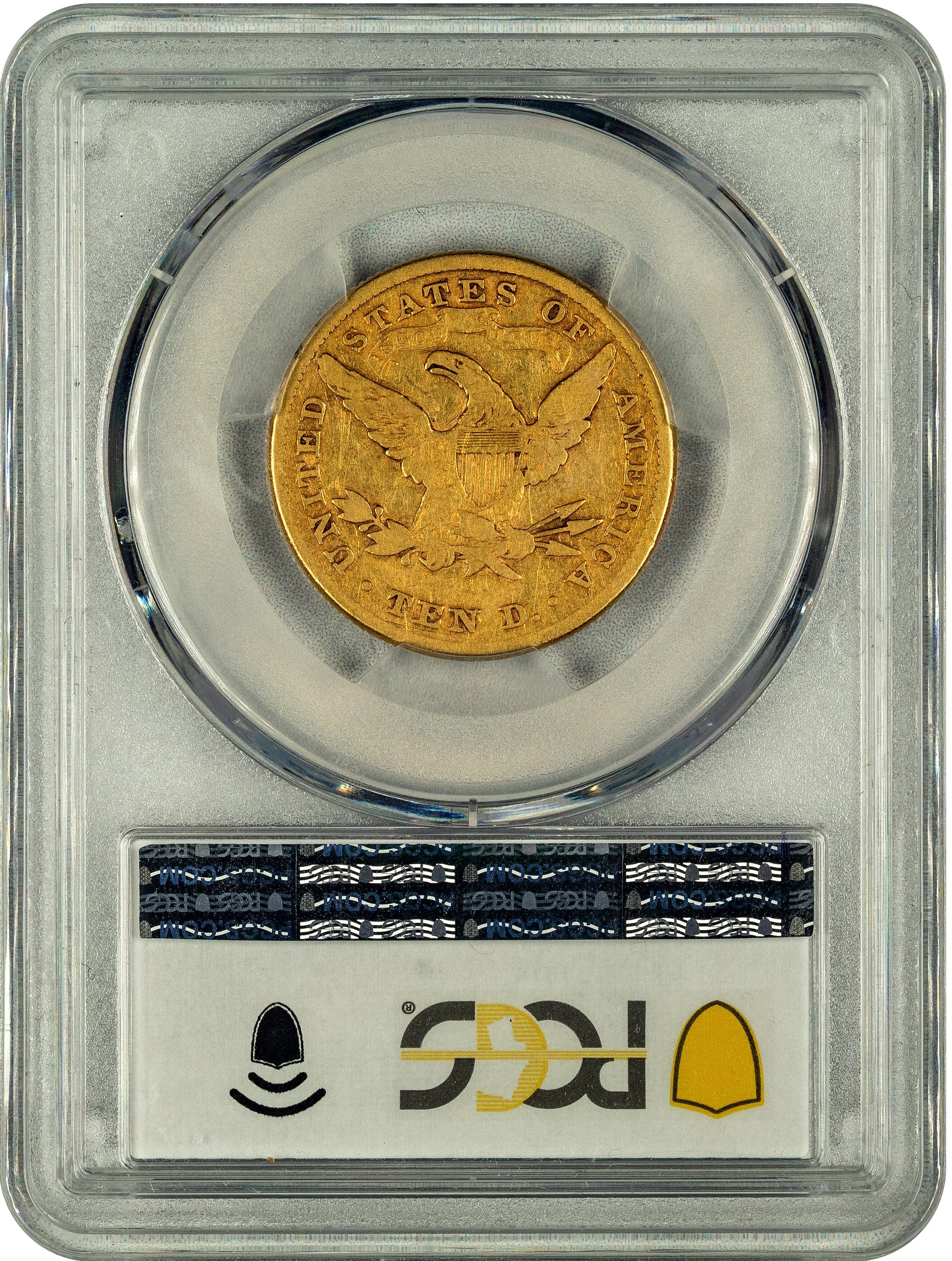 1875-CC $10 G04 PCGS REVERSE HOLDER