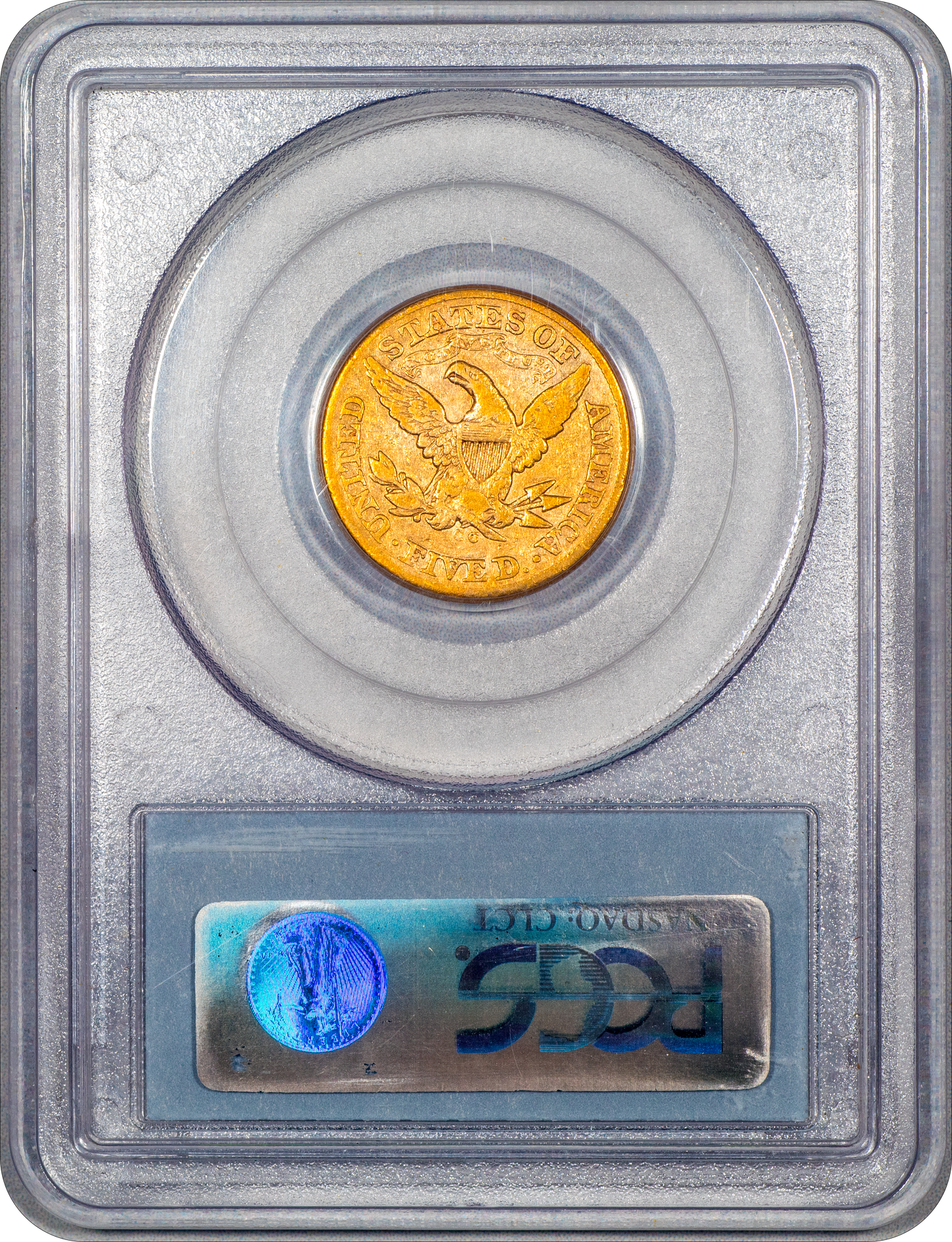 1875-CC Liberty Head Half Eagle $5 VF20 PCGS CAC Reverse Holder