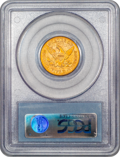 1875-CC Liberty Head Half Eagle $5 VF20 PCGS CAC Reverse Holder