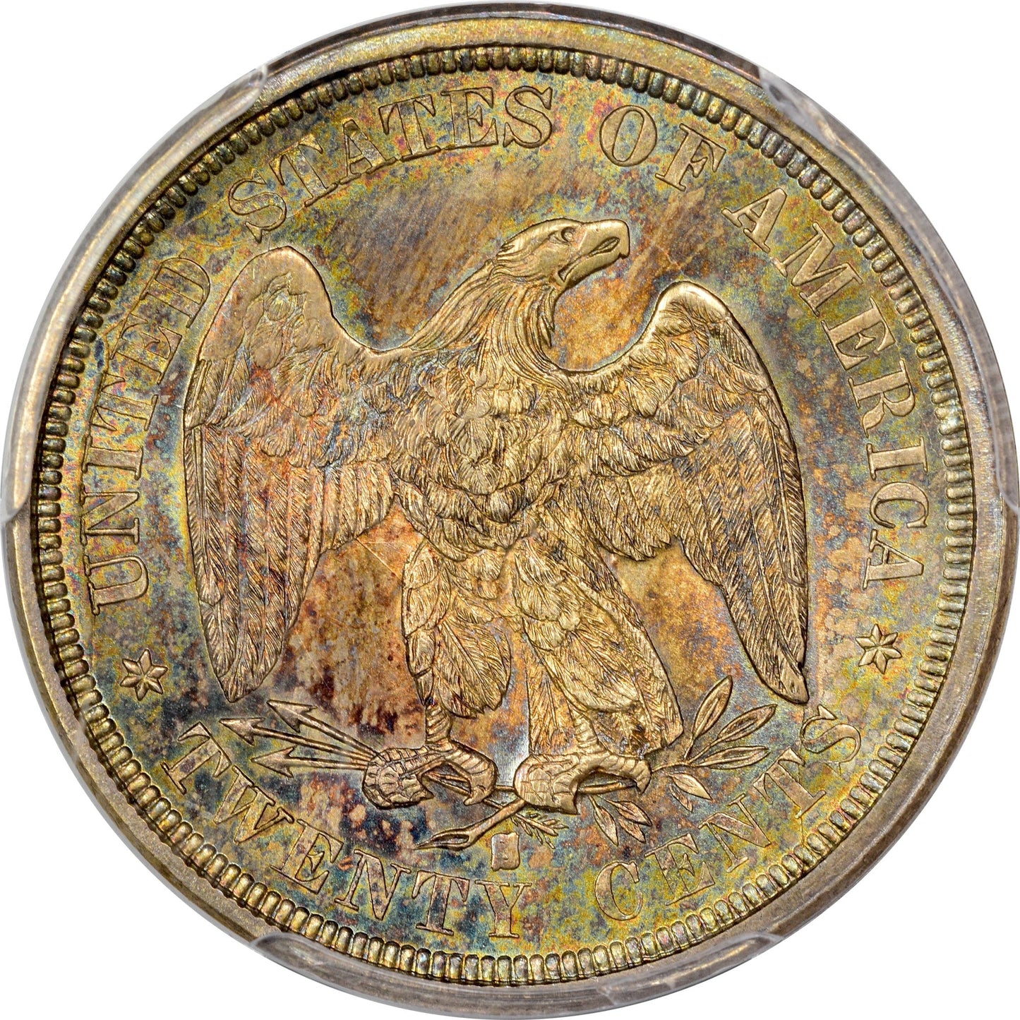 1875-S 20C MS66 + PCGS CAC 20C