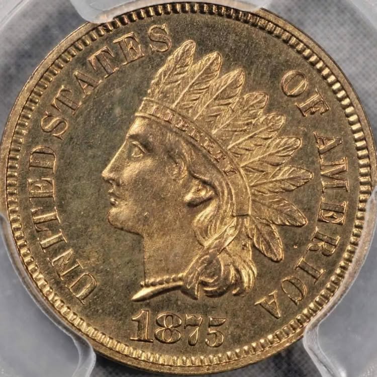 1875 1C PR64 RD CAM PCGS CAC