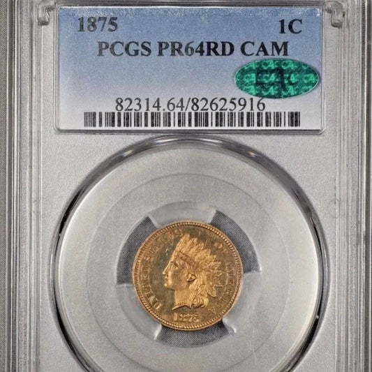 1875 1C PR64 RD CAM PCGS CAC