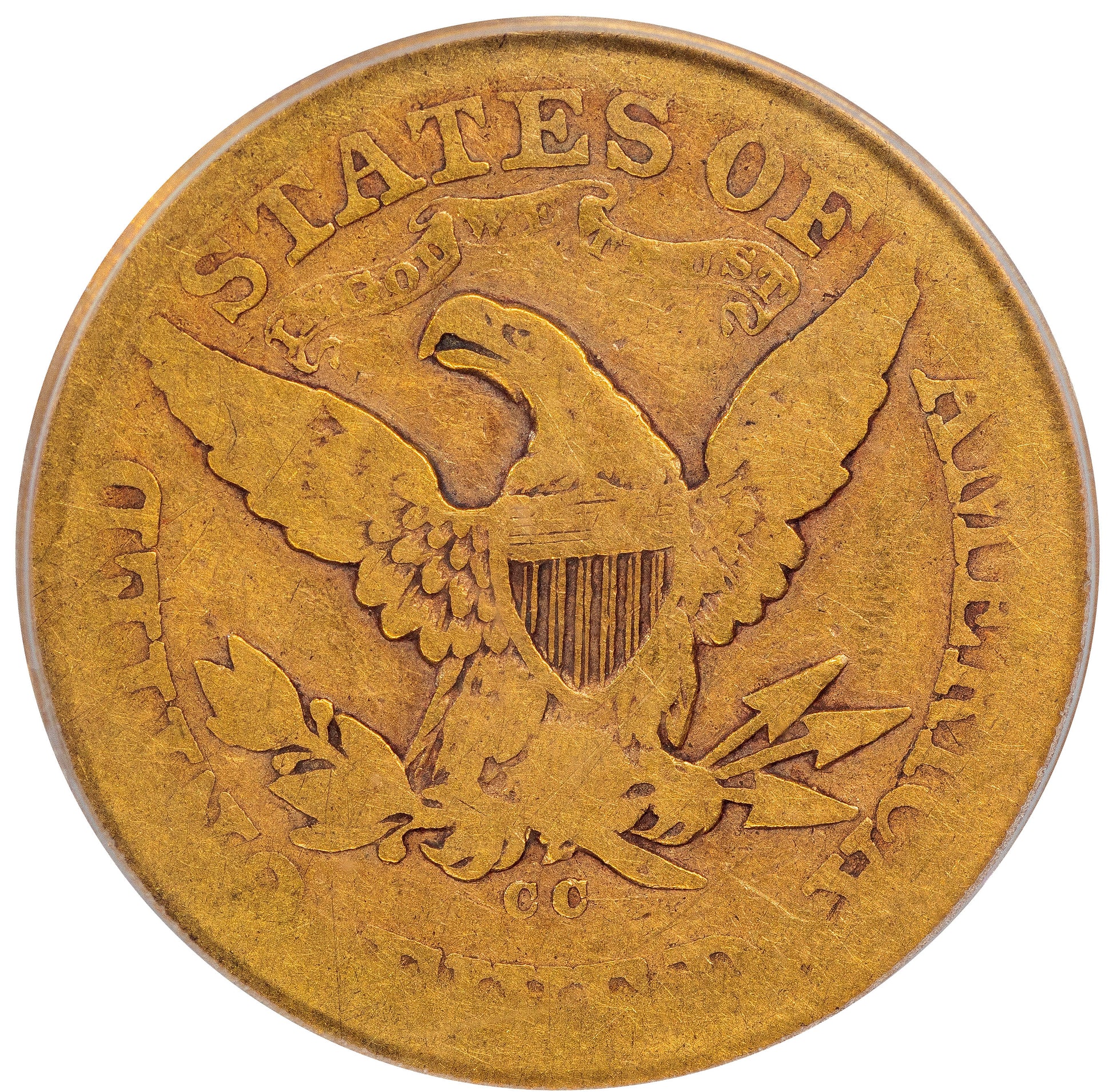1876-CC $5 G04 OGH PCGS CAC REVERSE
