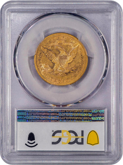1876-S $10 San Francisco Liberty Head Eagle AU50 PCGS CAC REVERSE HOLDER