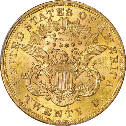 1876-S $20 MS60 PCGS