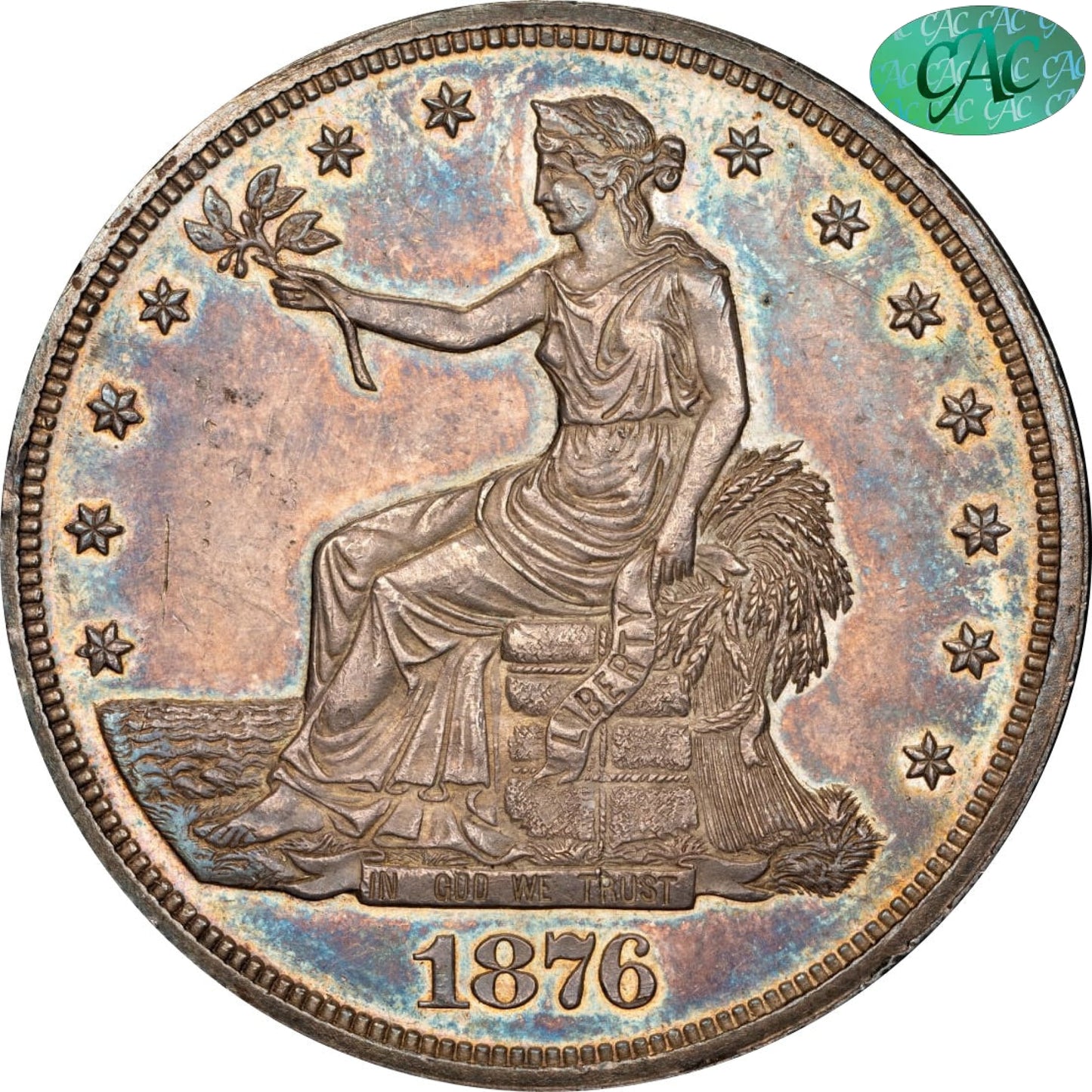 1876 T$1 Ms61 Cacg $1