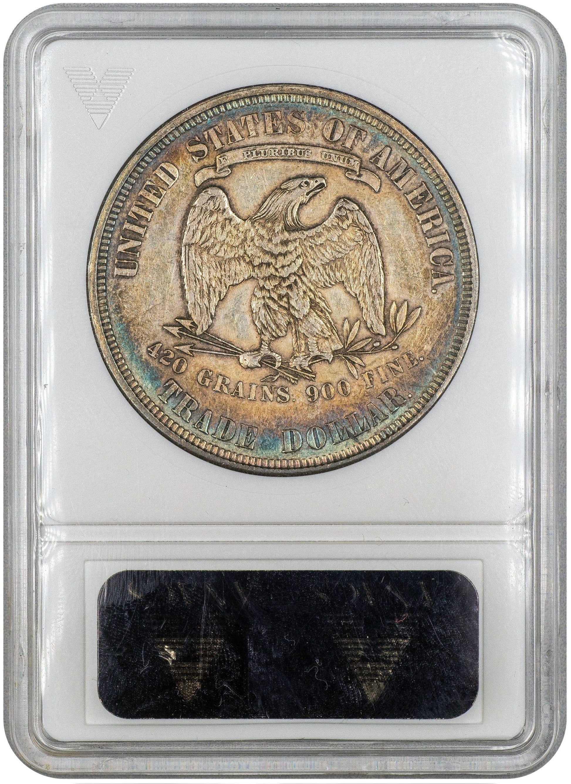 1876 T$1 AU55 OH ANACS REVERSE HOLDER