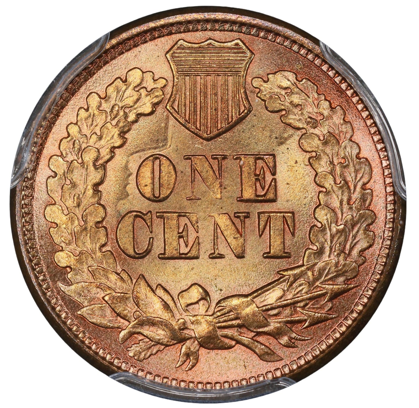 1877 1C MS65+ RD PCGS CAC EEPS 1C