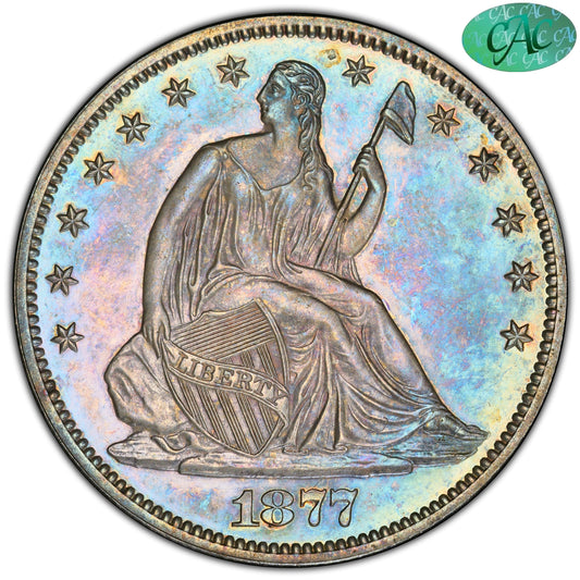 1877 50C Pr63 Pcgs Cac