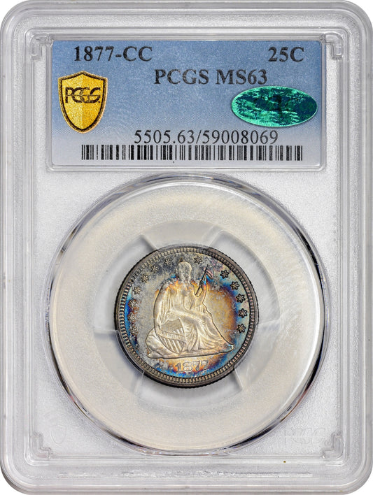 1877-CC 25C MS63 PCGS CAC