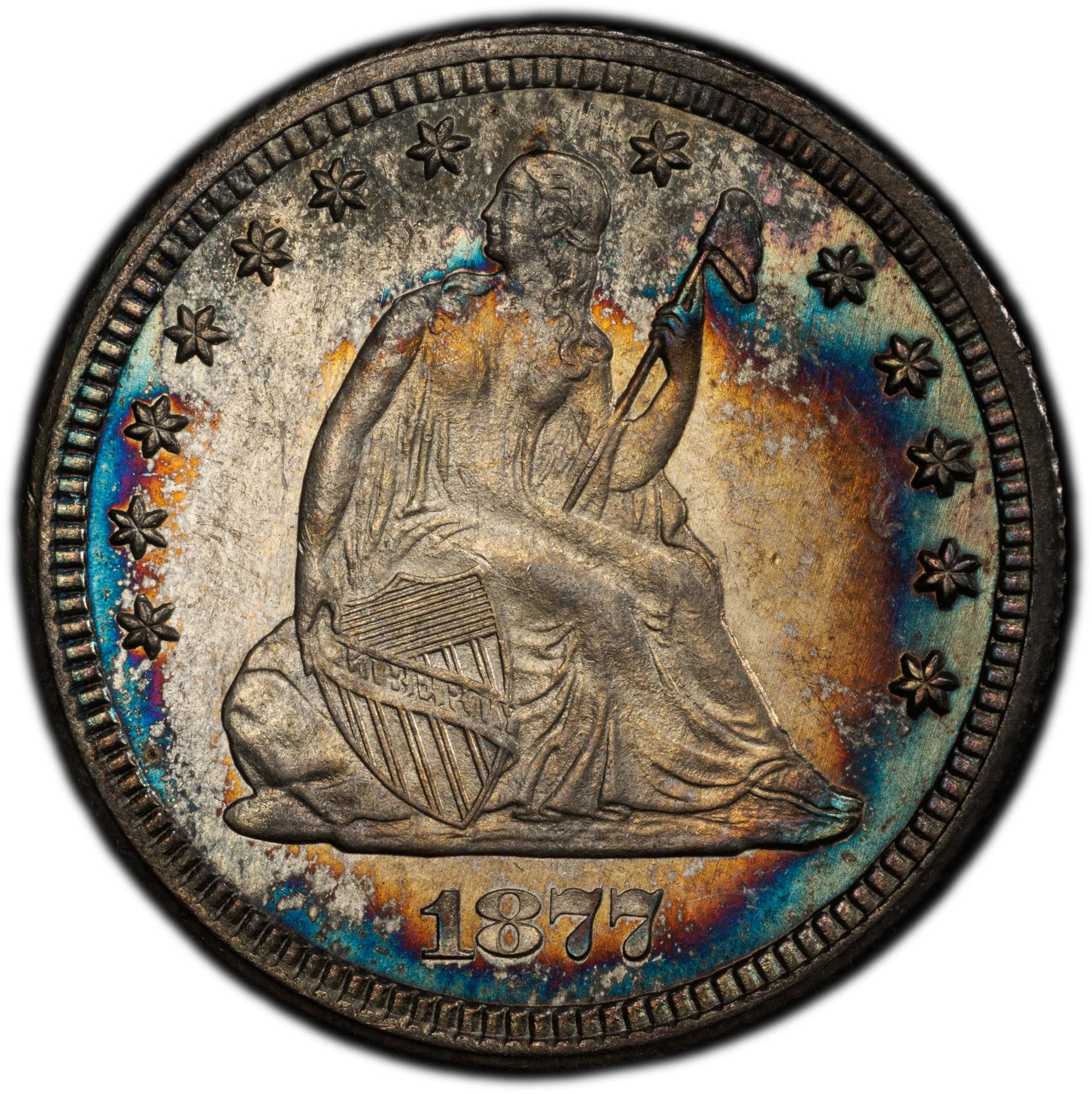 1877-CC 25C MS63 PCGS CAC