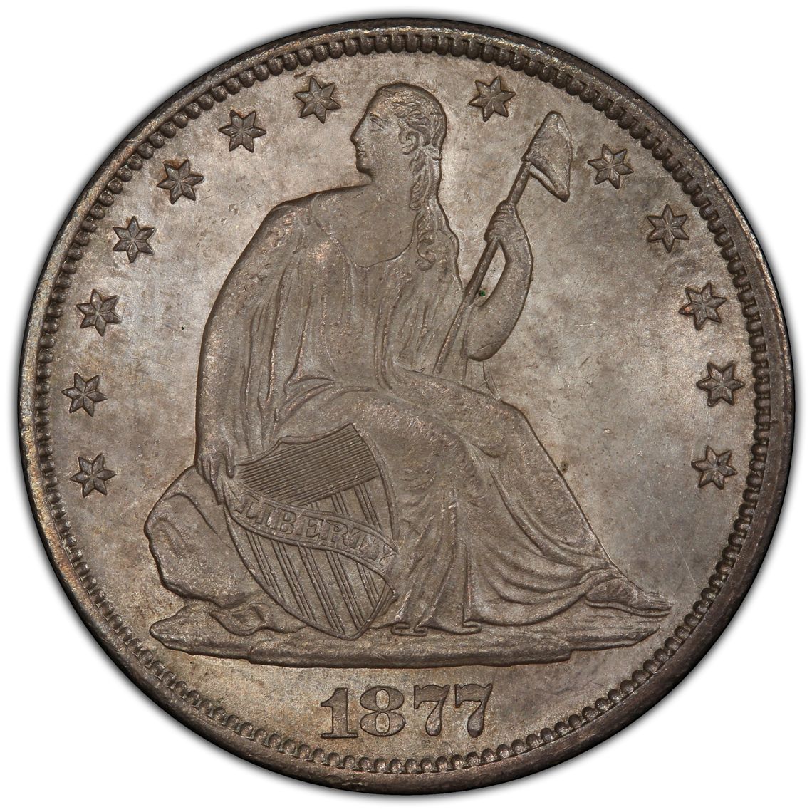 1877-CC 50C MS66 PCGS CAC