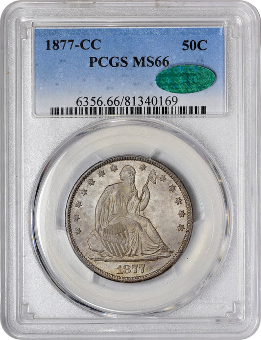 1877-CC 50C MS66 PCGS CAC HOLDER WITH GREEN CAC STICKER