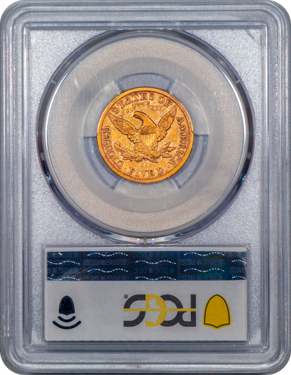 1877-CC Liberty Head Half Eagle $5 XF40 PCGS CAC Reverse Holder
