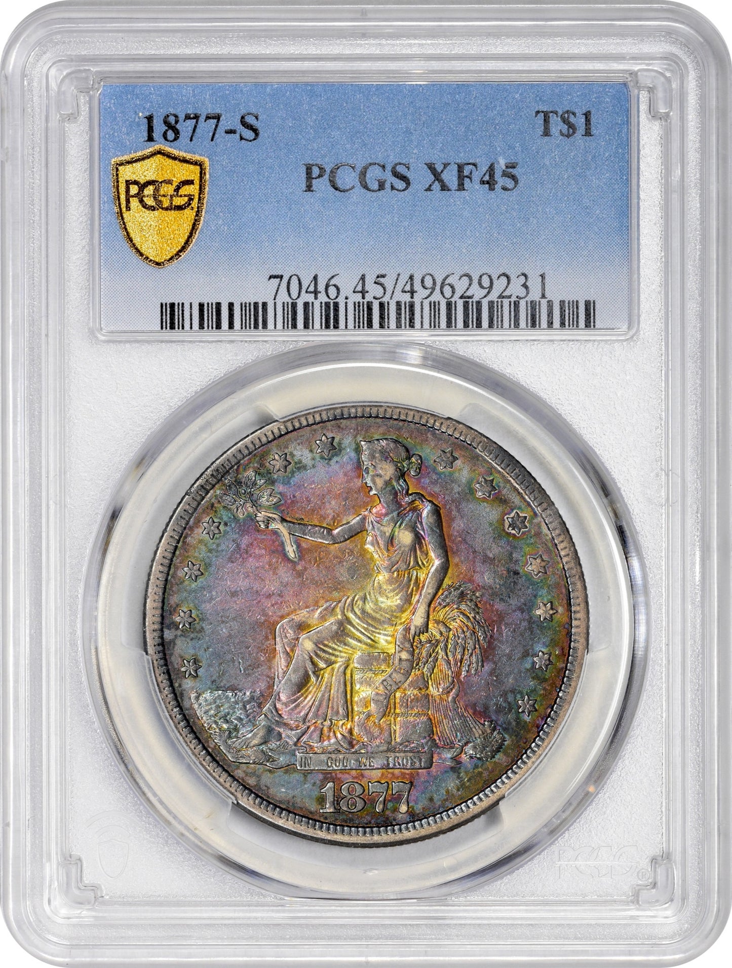 1877-S T$1 XF45 PCGS