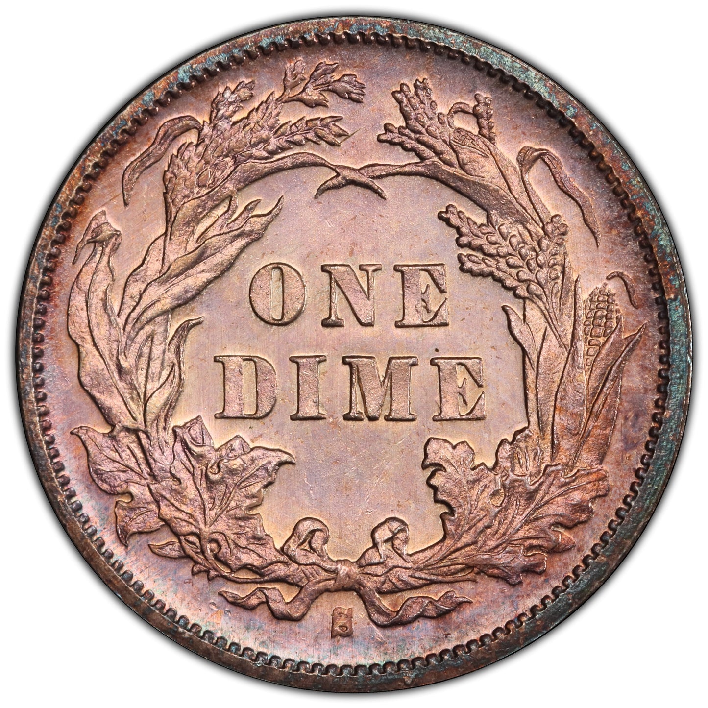 1877-S 10C Ms64 Pcgs Cac