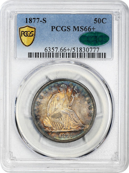 1877-S 50C MS66+ PCGS CAC HOLDER