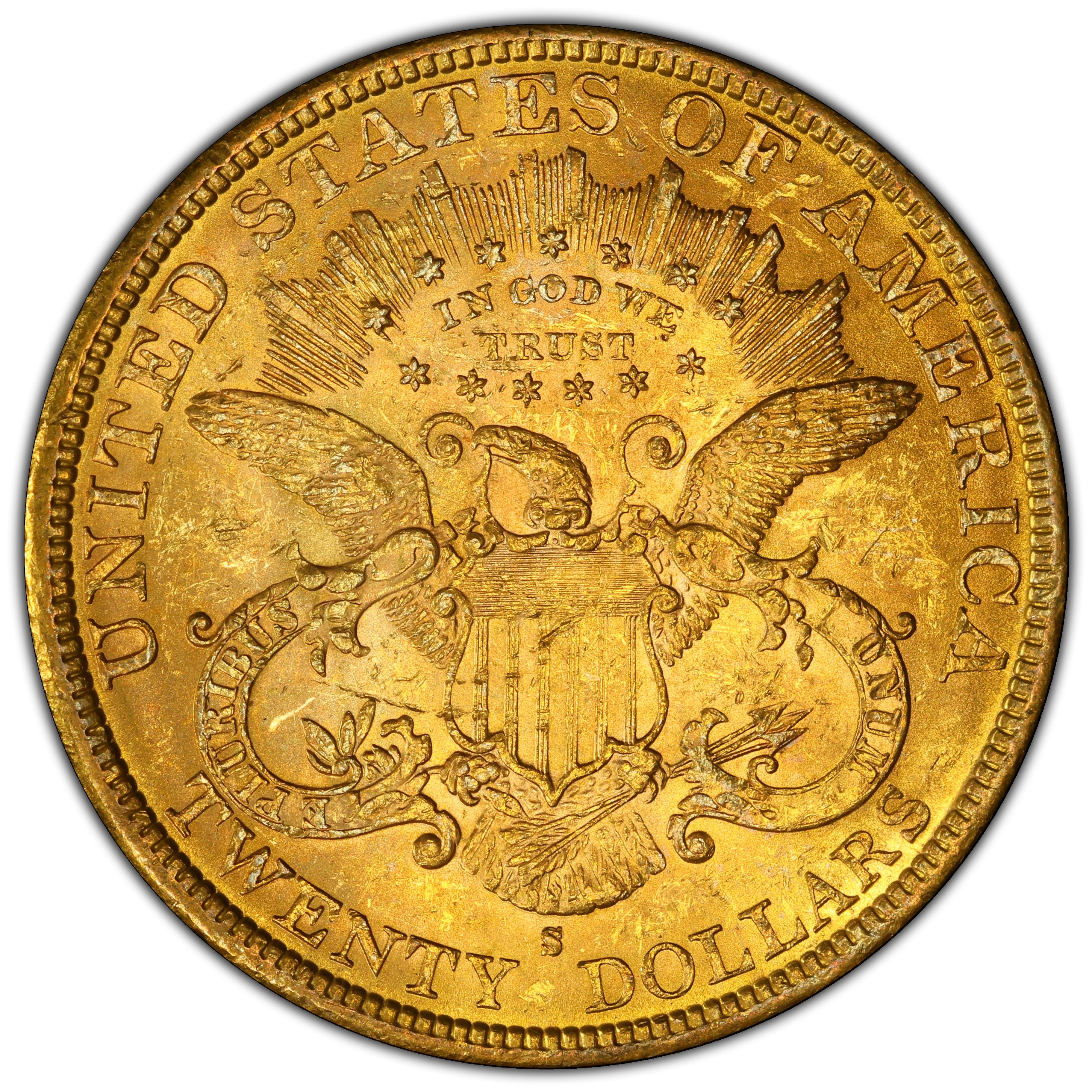 BUY 1877-S $20 MS62+ PCGS CAC : Paradime Coins