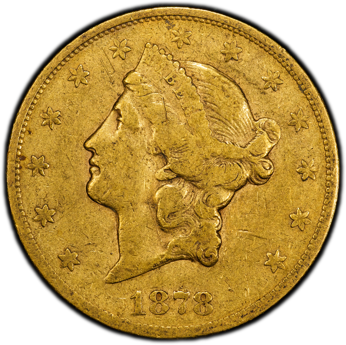 1878-CC Liberty Head Double Eagle $20 F15 PCGS CAC