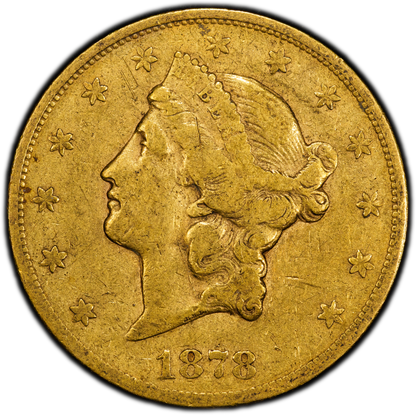 1878-CC Liberty Head Double Eagle $20 F15 PCGS CAC