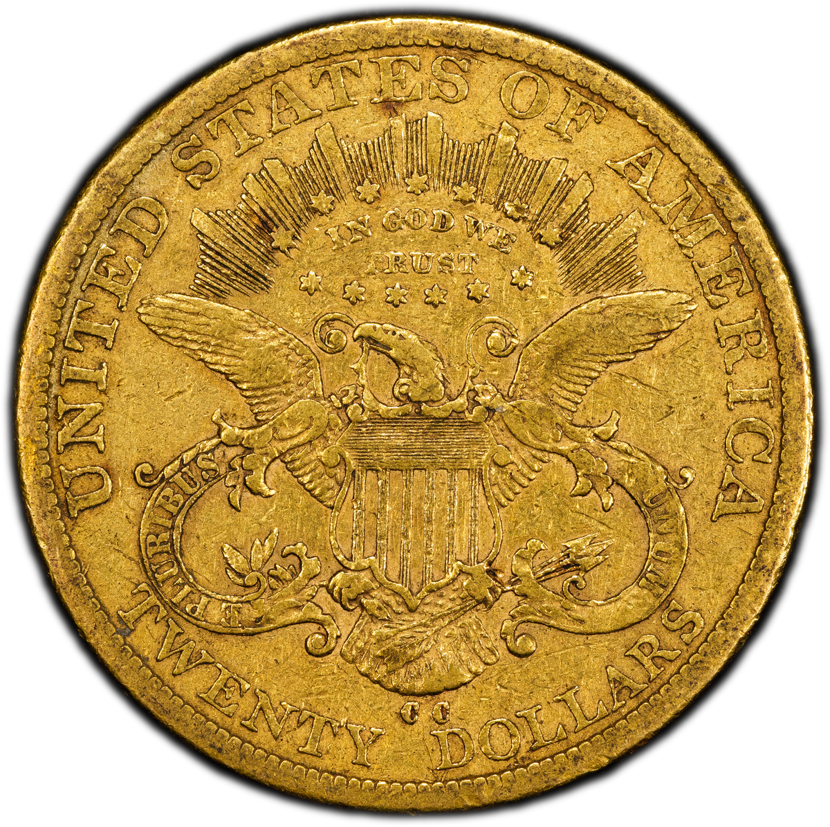 1878-CC Liberty Head Double Eagle $20 F15 PCGS CAC Reverse