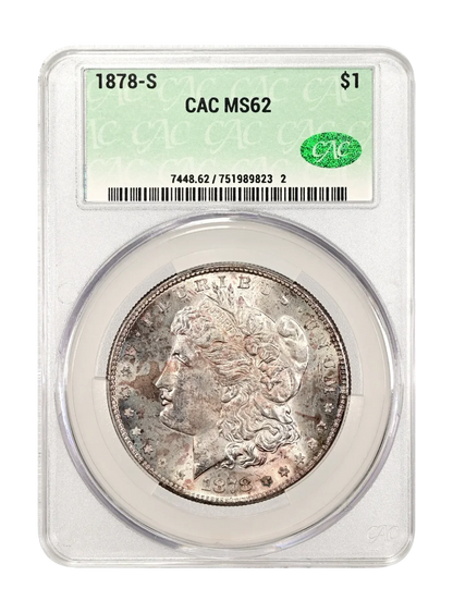 1878-S $1 Ms62 Cacg