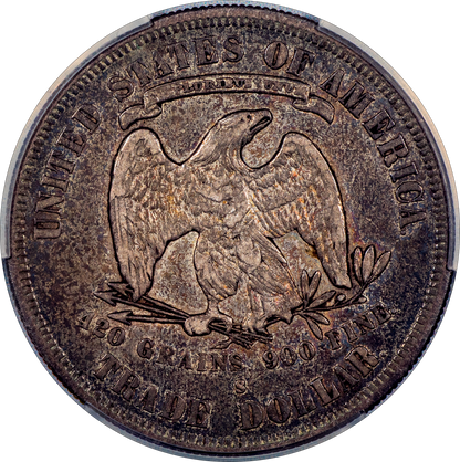 1878-S Tarde Dollar T$1 VF35 CACG Reverse