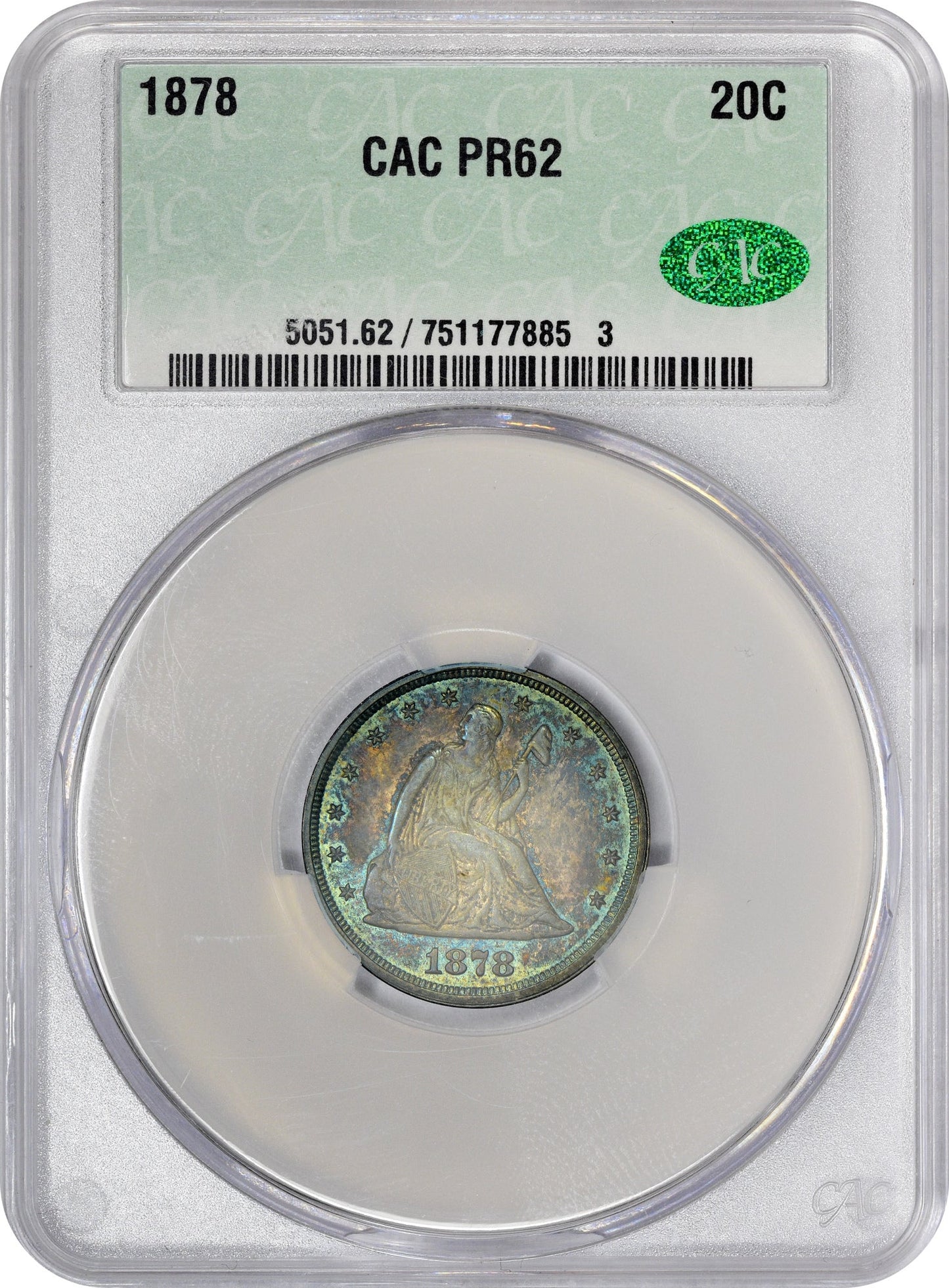1878 20C PR62 CACG HOLDER