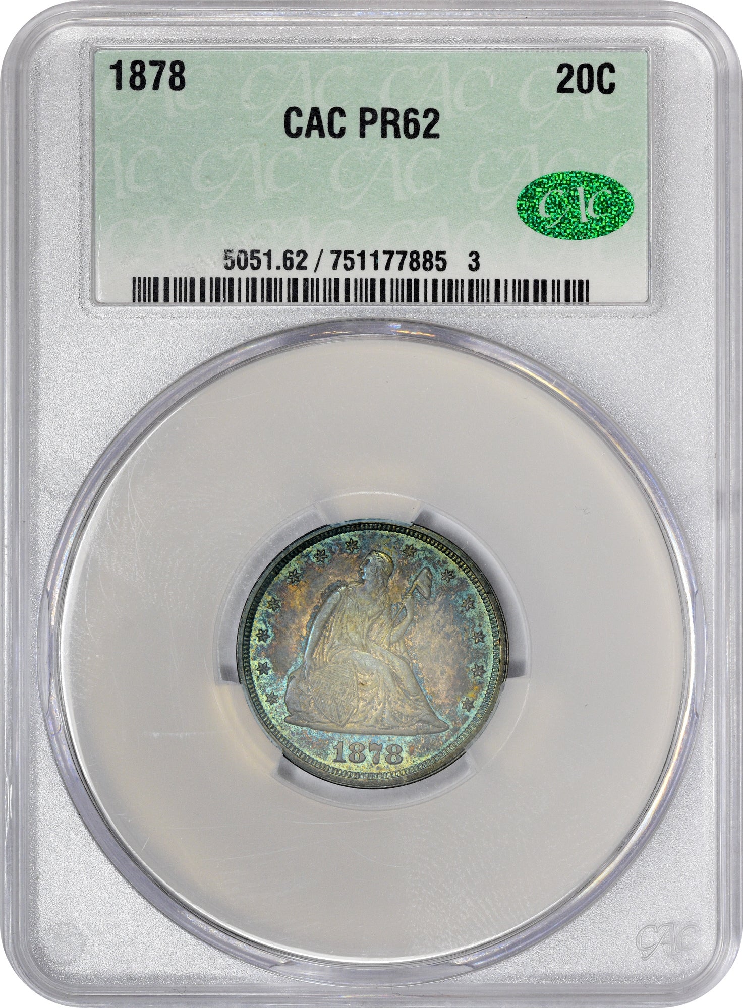 1878 20C PR62 CACG HOLDER