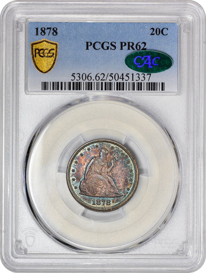 1878 20C PR62 PCGS CAC HOLDER WITH CAC STICKER