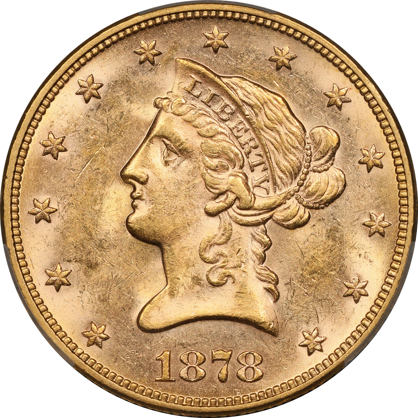 1878 Liberty Head Eagle $10 MS63 PCGS CAC