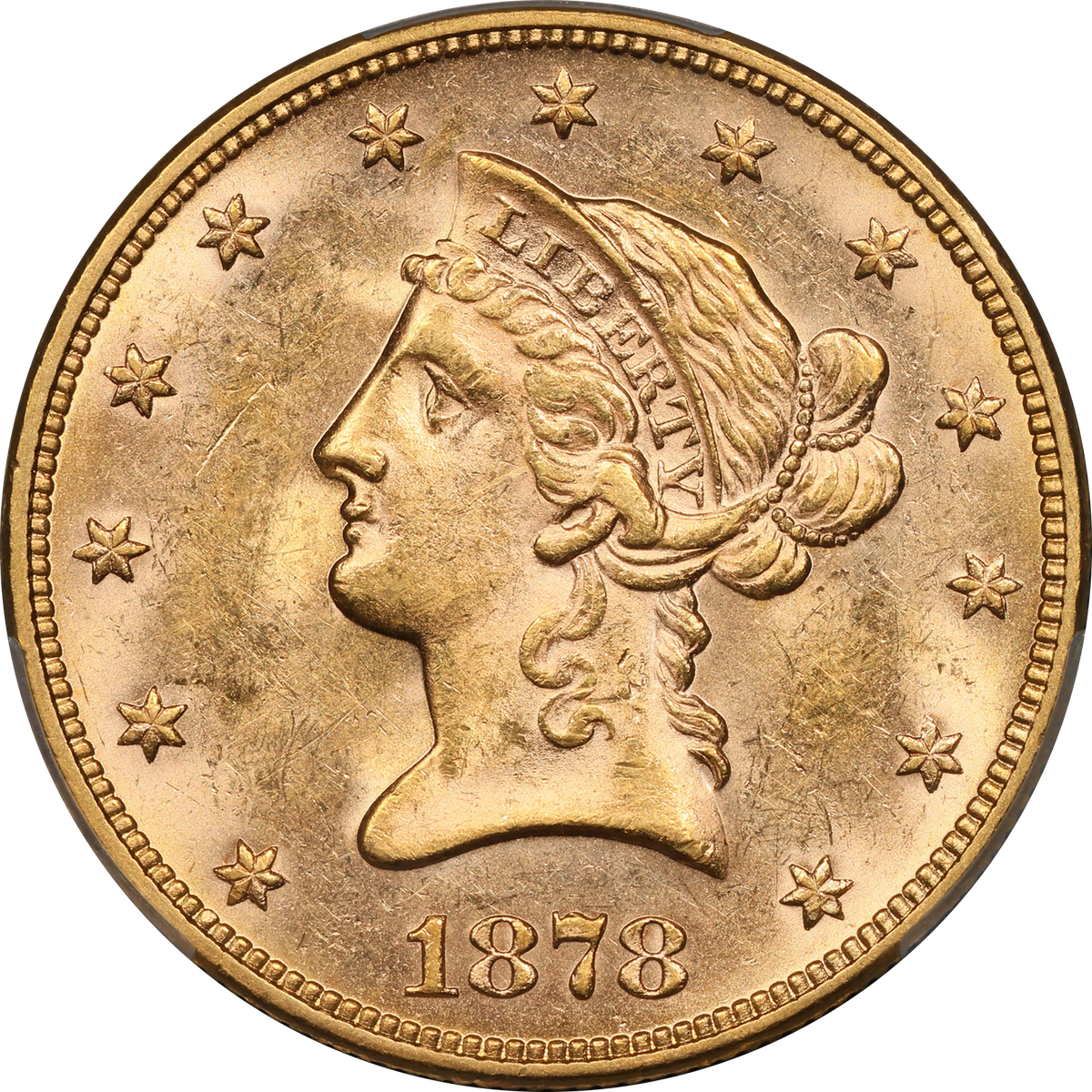1878 Liberty Head Eagle $10 MS63 PCGS CAC