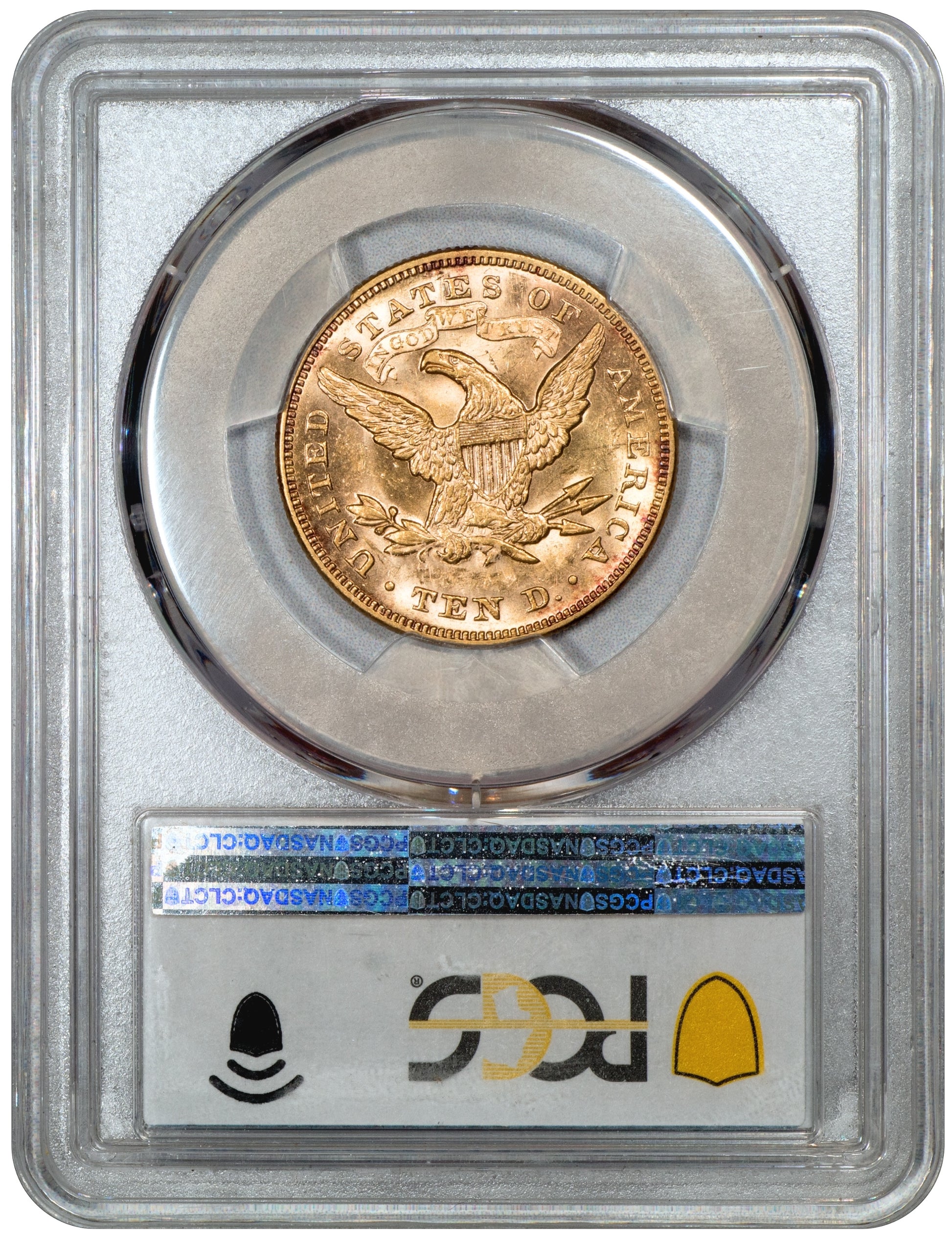 1878 Liberty Head Eagle $10 MS63 PCGS CAC Reverse Holder