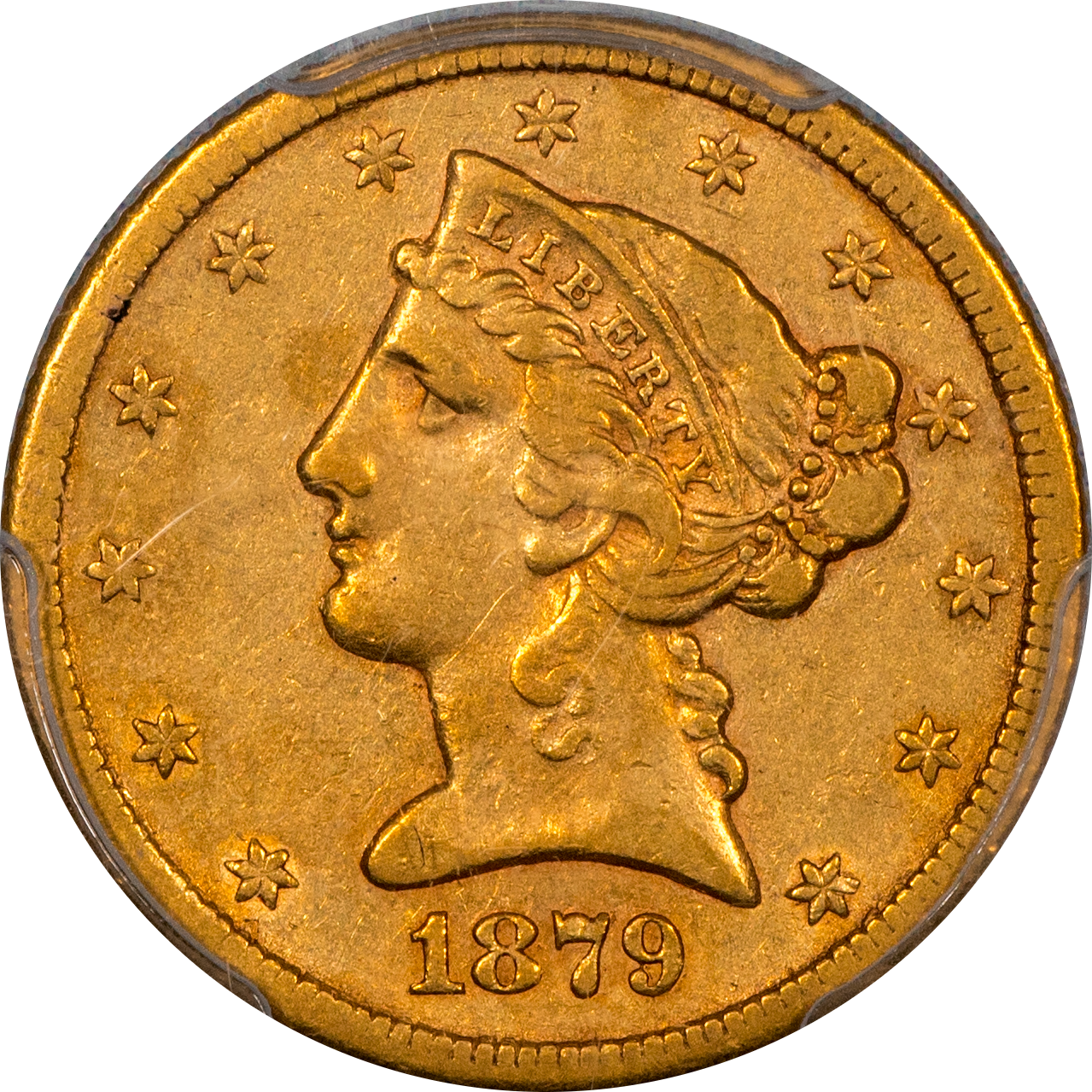 1879-CC Liberty Head Half Eagle $5 VF35 PCGS CAC
