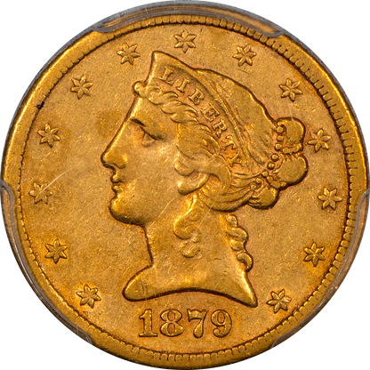 1879-CC Liberty Head Half Eagle $5 VF35 PCGS CAC