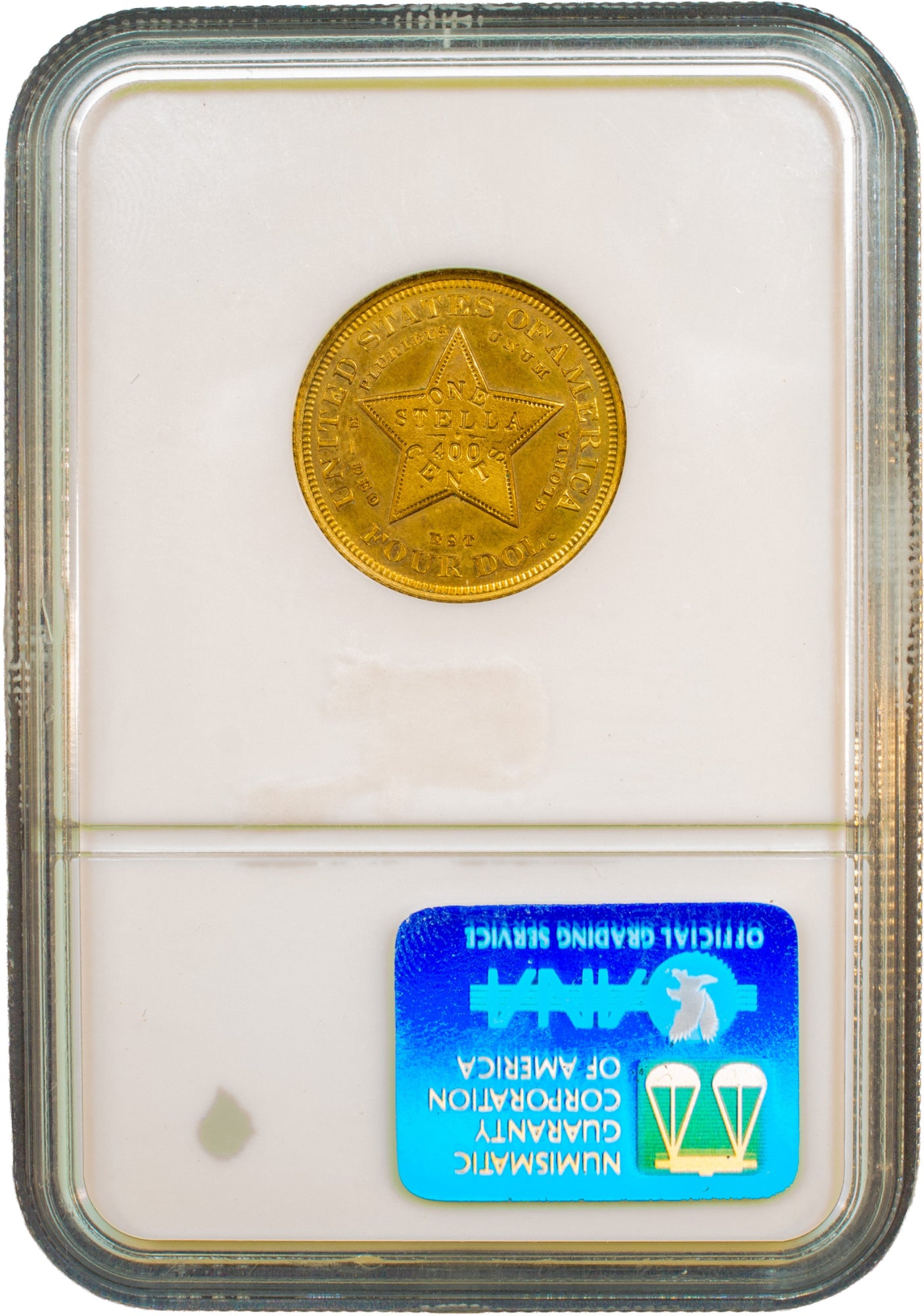 1879 $4 COILED HAIR GILT J-1639 PR63 NGC CAC $4