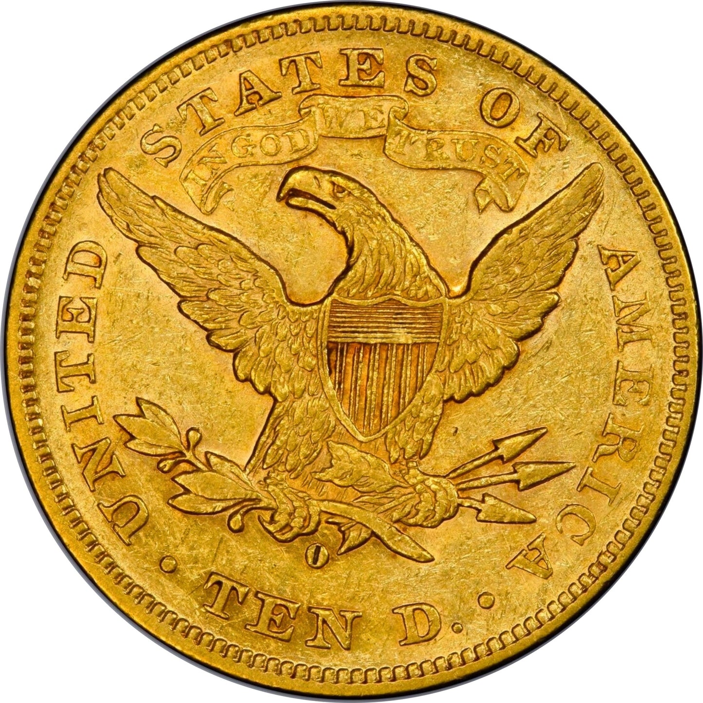 1880-O $10 AU50 PCGS CAC EX ELIASBERG
