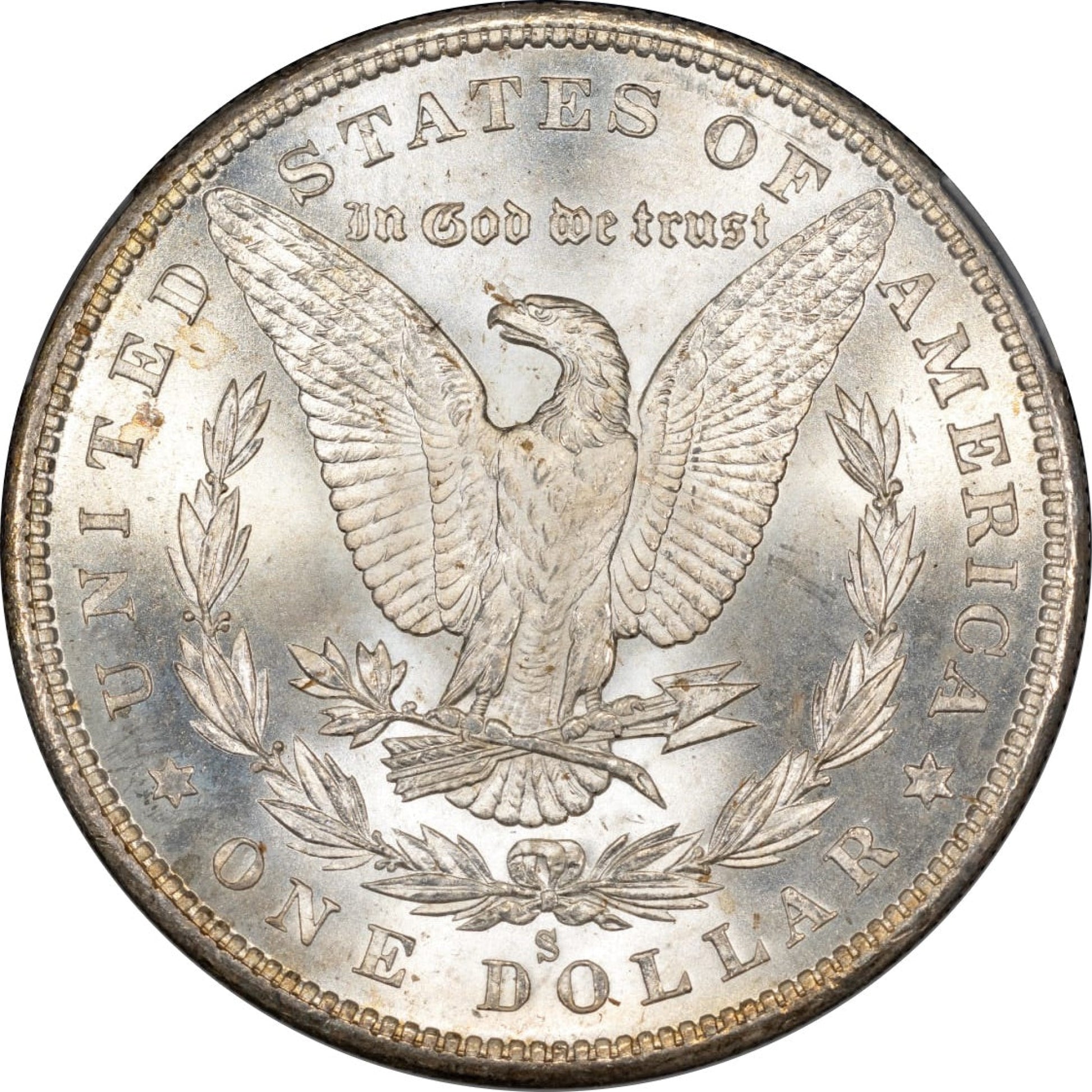 1880-S $1 MS67 PCGS CAC REVERSE