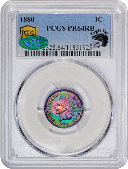 1880 1C PR64 RB PCGS CAC EEPS