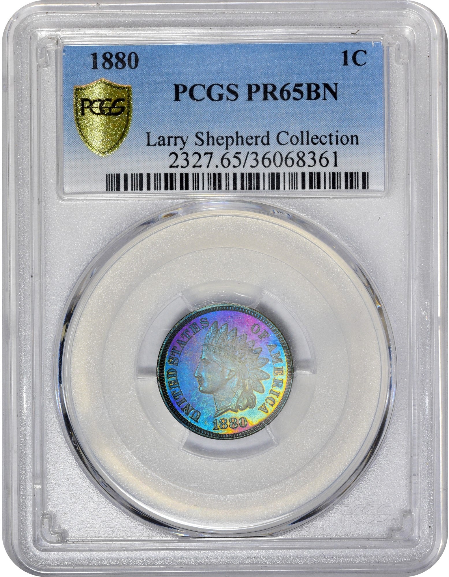 1880 1C PR65 BN PCGS HOLDER