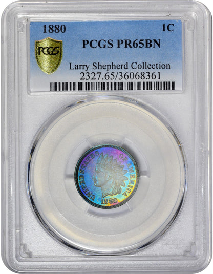 1880 1C PR65 BN PCGS HOLDER