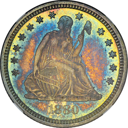 1880 25C MS67 NGC