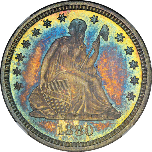 1880 25C MS67 NGC