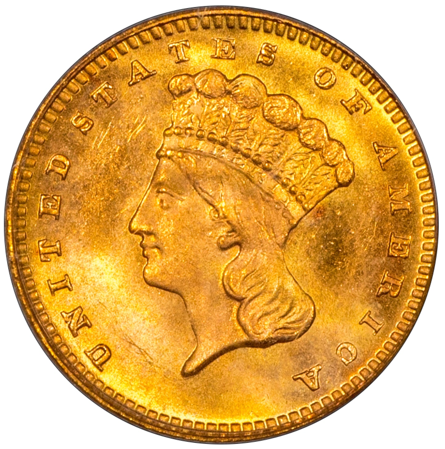 1880 G$1 Liberty Gold Dollar MS66 PCGS