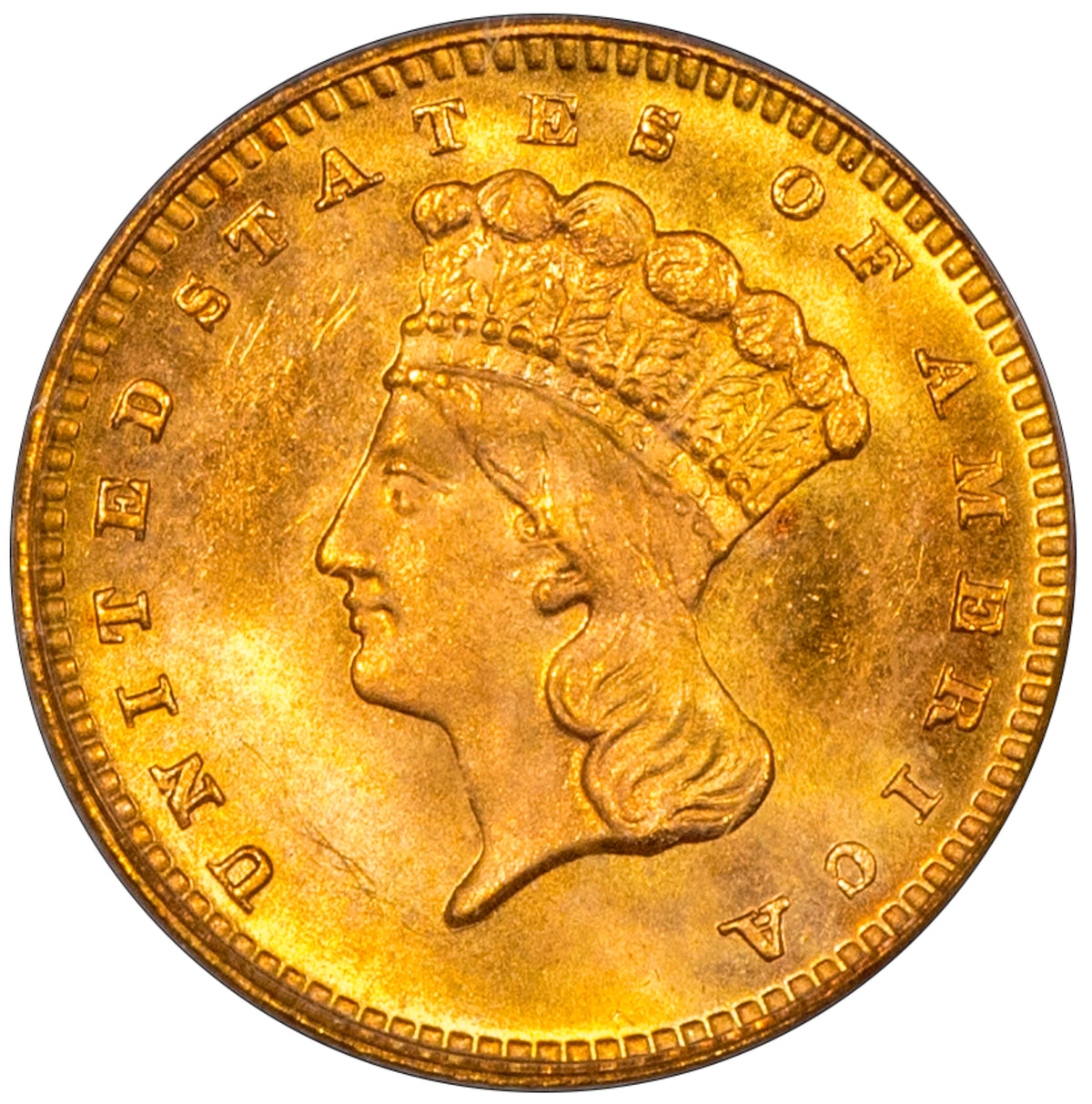 1880 G$1 Liberty Gold Dollar MS66 PCGS