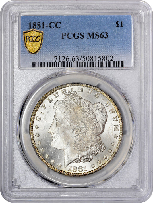 1881-CC $1 MS63 PCGS HOLDER