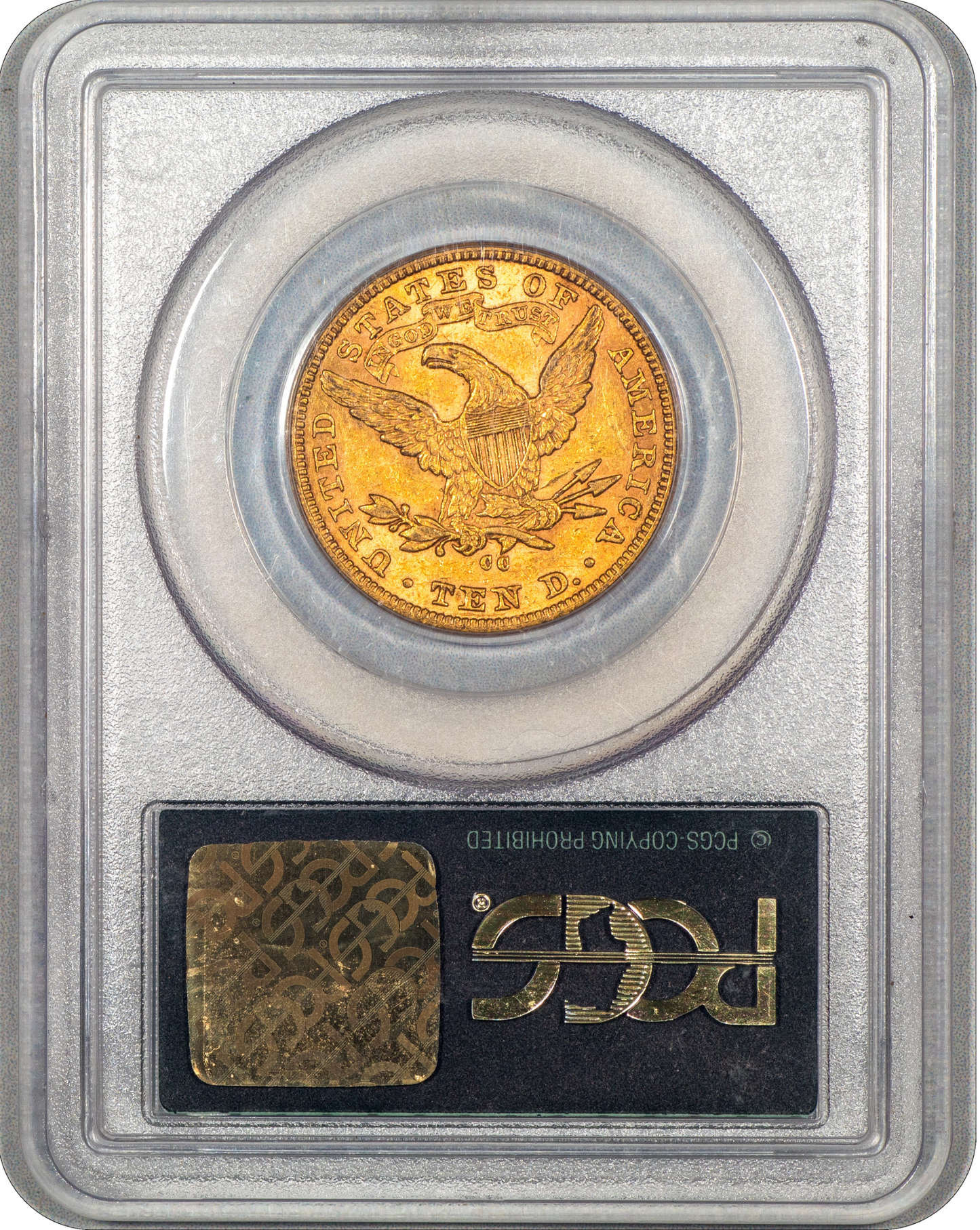 1881-CC Liberty Head Eagle $10 AU50 OGH PCGS GOLD CAC Reverse Holder