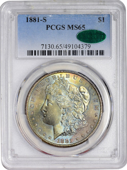 1881-S $1 Ms65 Pcgs Cac