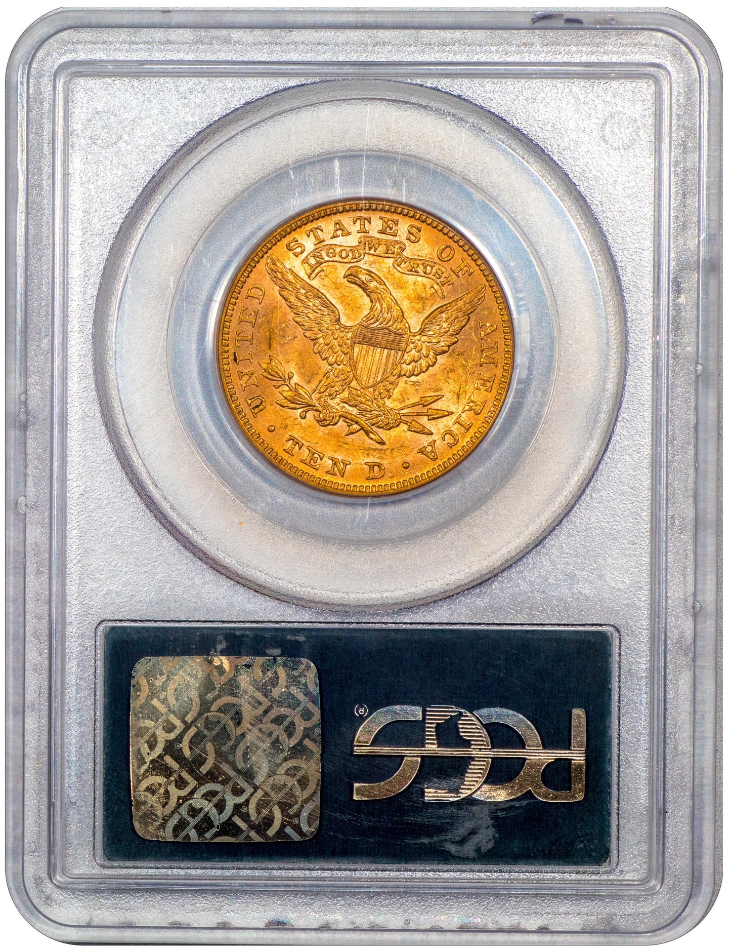 1881 $10 LIBERTY HEAD EAGLE AU58 OGH PCGS CAC